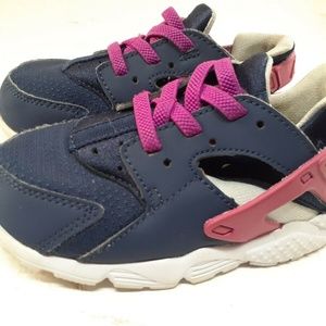 Nike Huarache Run Midnight Navy/Hyper Violet Sz 8C